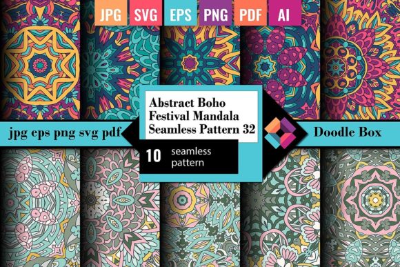 Abstract BohoMandala Seamless Vol.32: A Creative Resource for Every Project