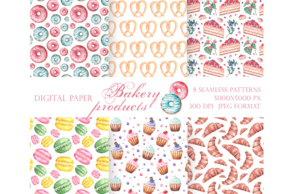Cakes Seamless Pattern. Baking. Cookbook