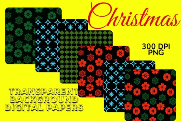 Christmas Digital Papers Transparent V9