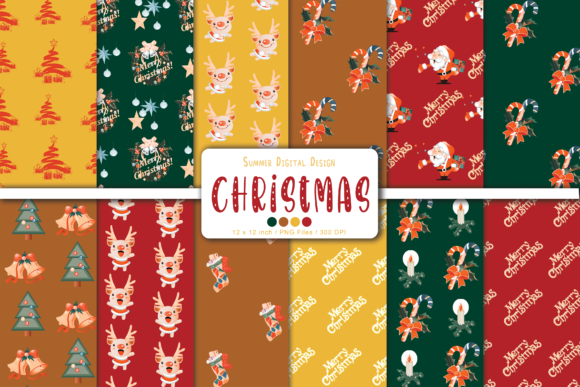 Classic Christmas Digital Seamless Paper