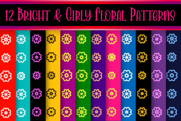 Colorful Girly Flower Seamless Pattern for Creative and Practical Use