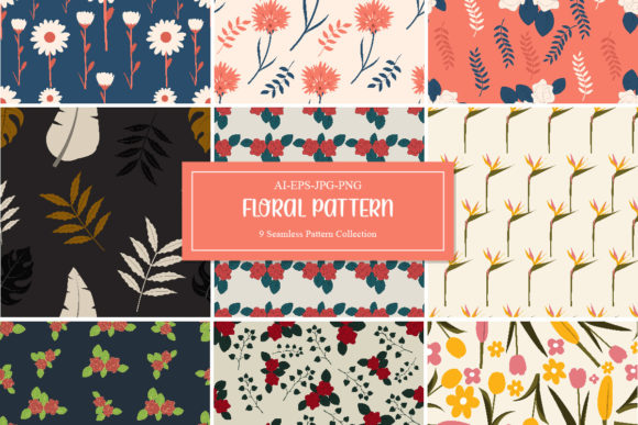Floral Seamless Pattern Collection V03