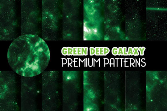 Green Galaxy Digital Papers Pattern: A Creative Resource for Every Project