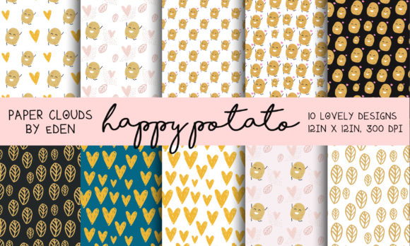 Happy Potato Digital Paper Bundle: A Versatile Creative Resource for Every Project
