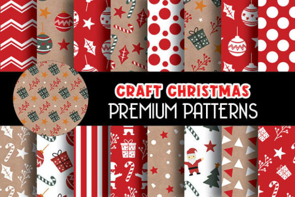 Kraft Paper Red Christmas Digital Papers: A Creative Resource for Modern Designers