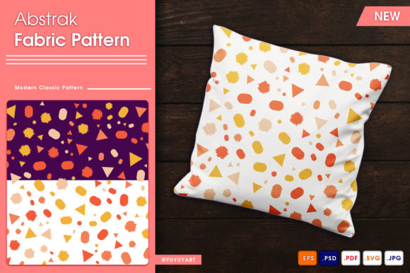 Modern Fabric Pattern with Six Shapes
