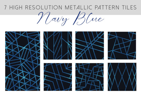 Navy Blue Deco Geometric Men’s Pattern