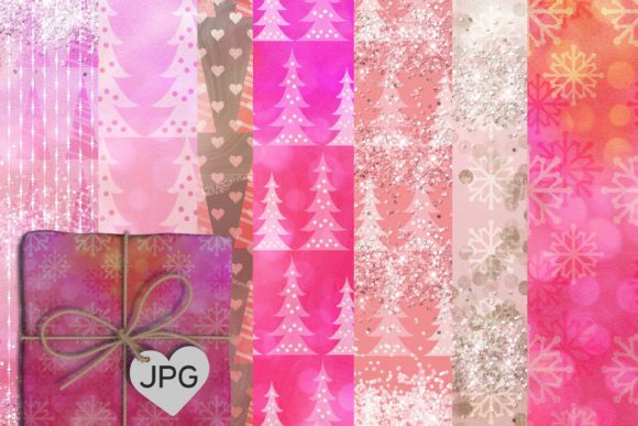 Pink Texture Winter Digital Papers