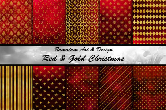 Red Gold Christmas Papers